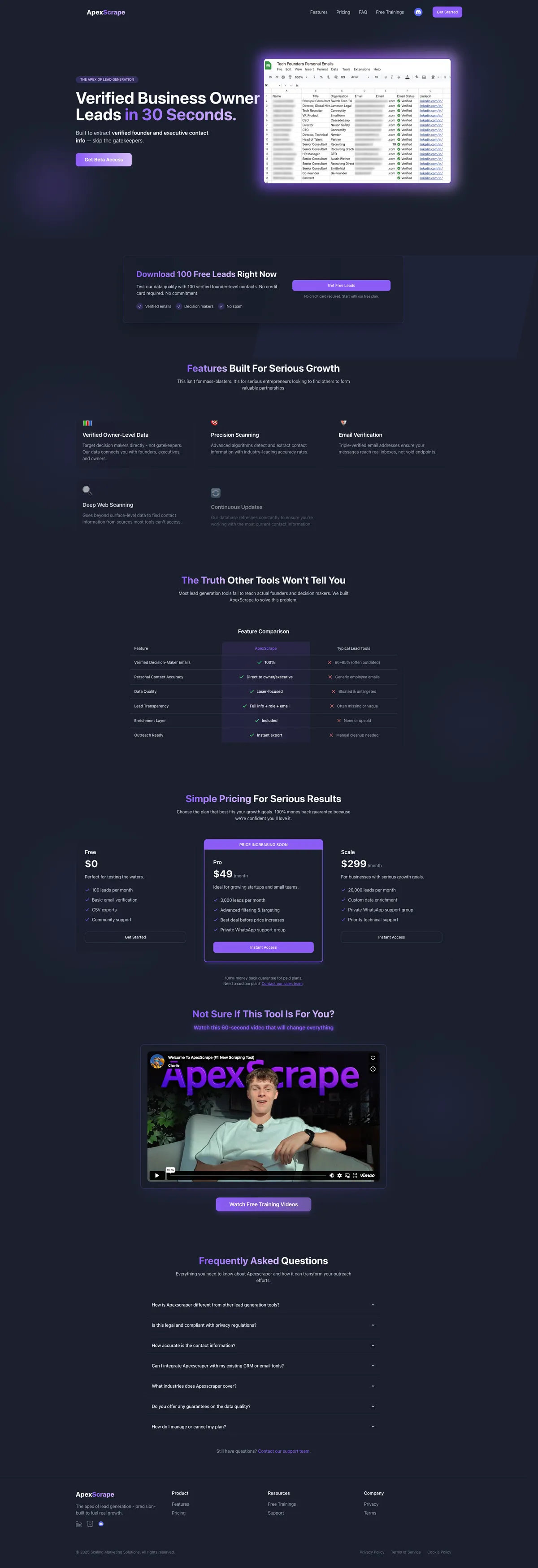 ApexScrape - Lead Generation